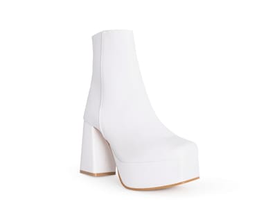 Foto 1 | Bota Color Blanco Cierre Material Sintetico