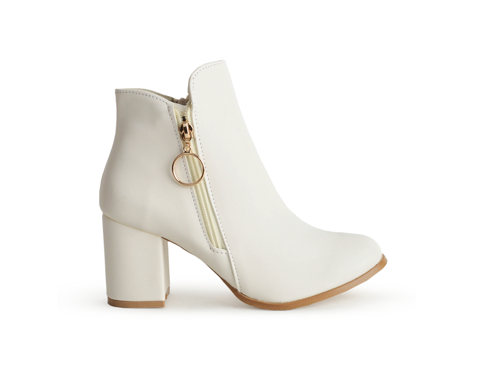Foto 3 pulgar | Botas Color Beige Material Sintético