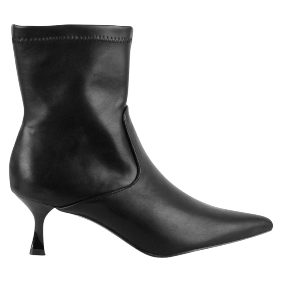 Foto 2 | Botín Con Tacón Exterior Piel Vegana Color Negro Para Mujer De Rbcollection