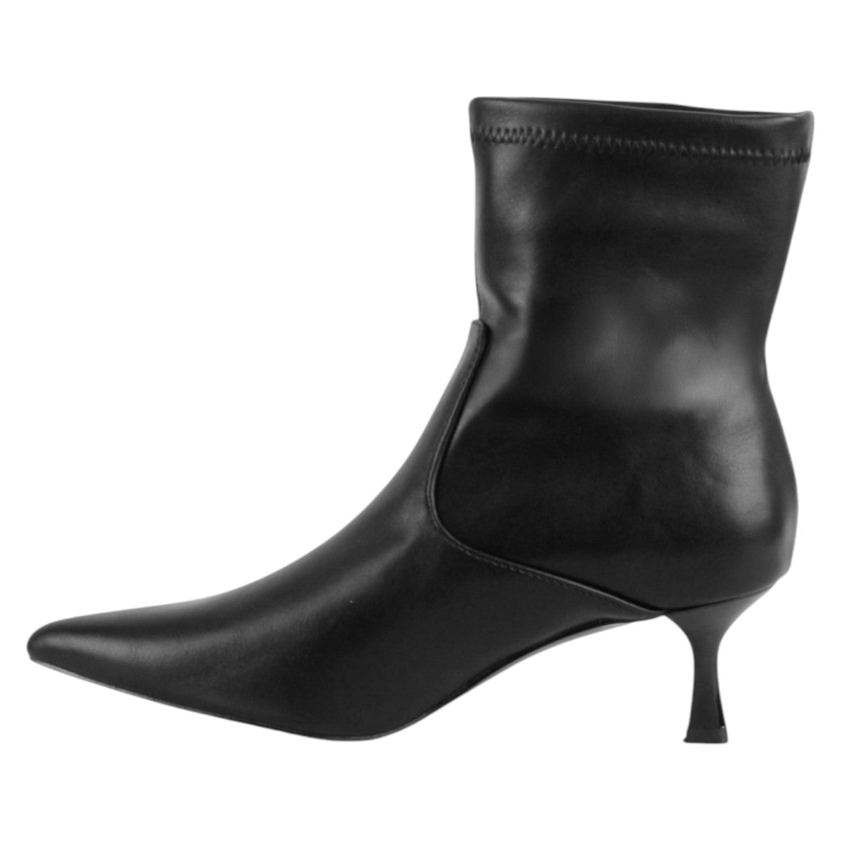 Foto 3 | Botín Con Tacón Exterior Piel Vegana Color Negro Para Mujer De Rbcollection