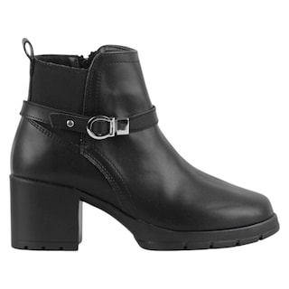 Foto 2 | Botín Con Tacón Exterior Piel Vegana Color Negro Para Mujer De Rbcollection