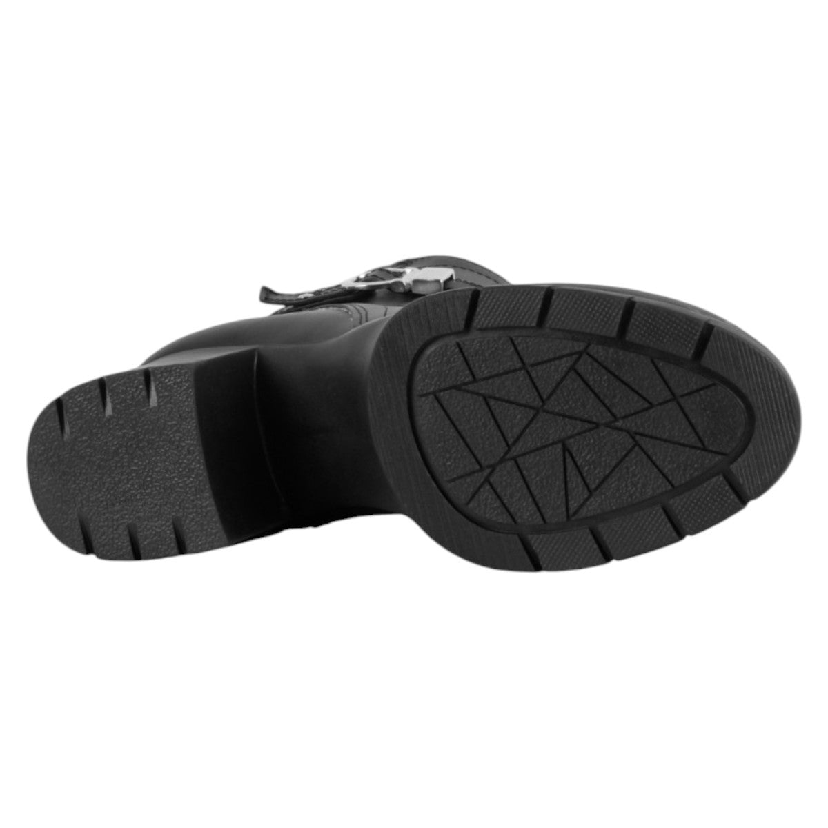 Foto 4 | Botín Con Tacón Exterior Piel Vegana Color Negro Para Mujer De Rbcollection