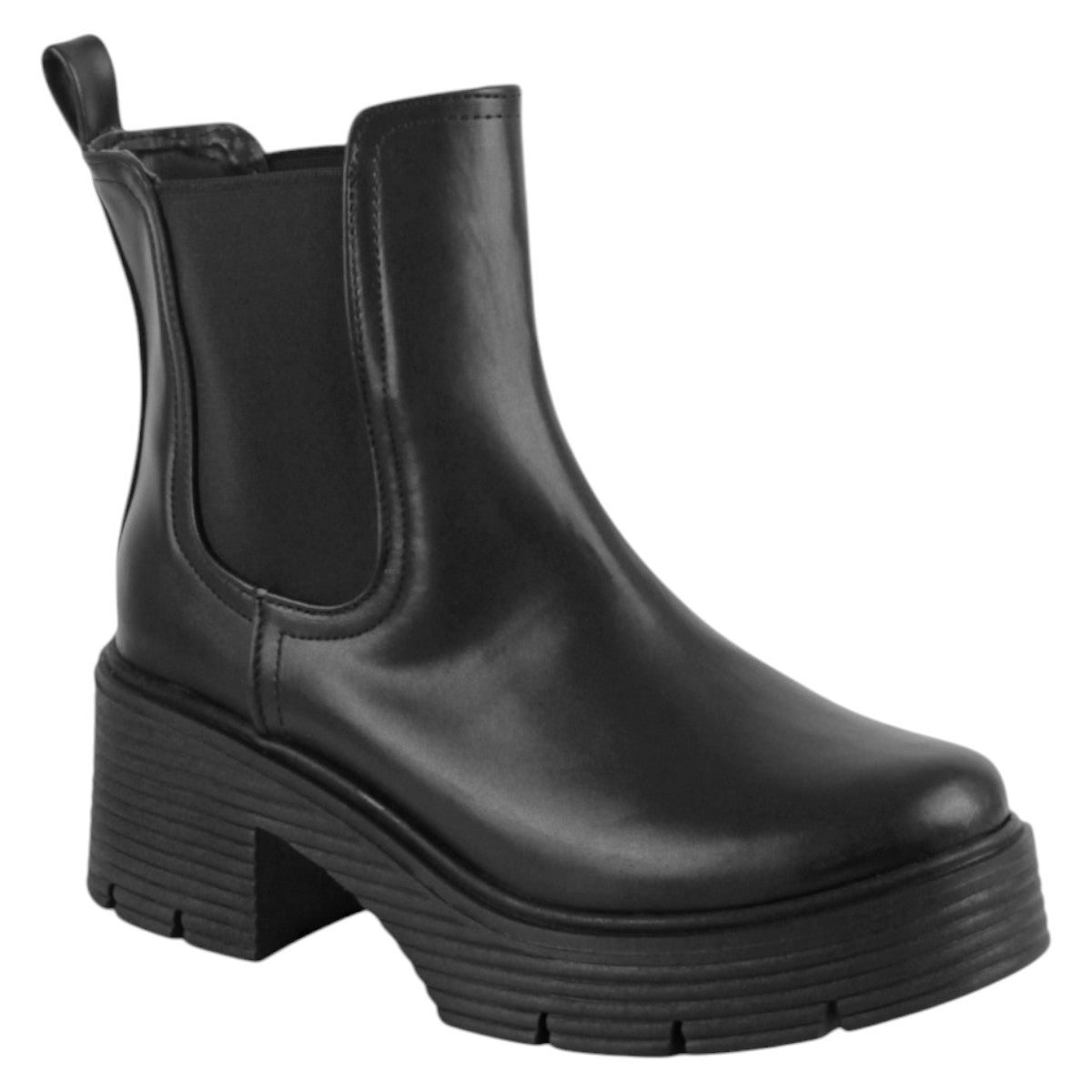 Foto 1 | Botas Casuales Exterior Piel Vegana Color Negro Para Mujer De Rbcollection