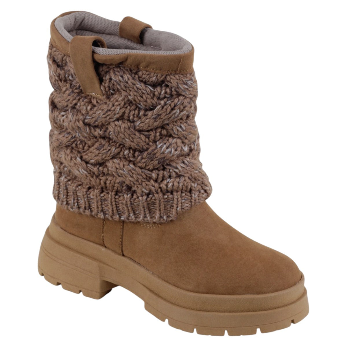 Foto 2 pulgar | Botas Casuales Exterior Gamuza Color Café Para Mujer De Rbcollection