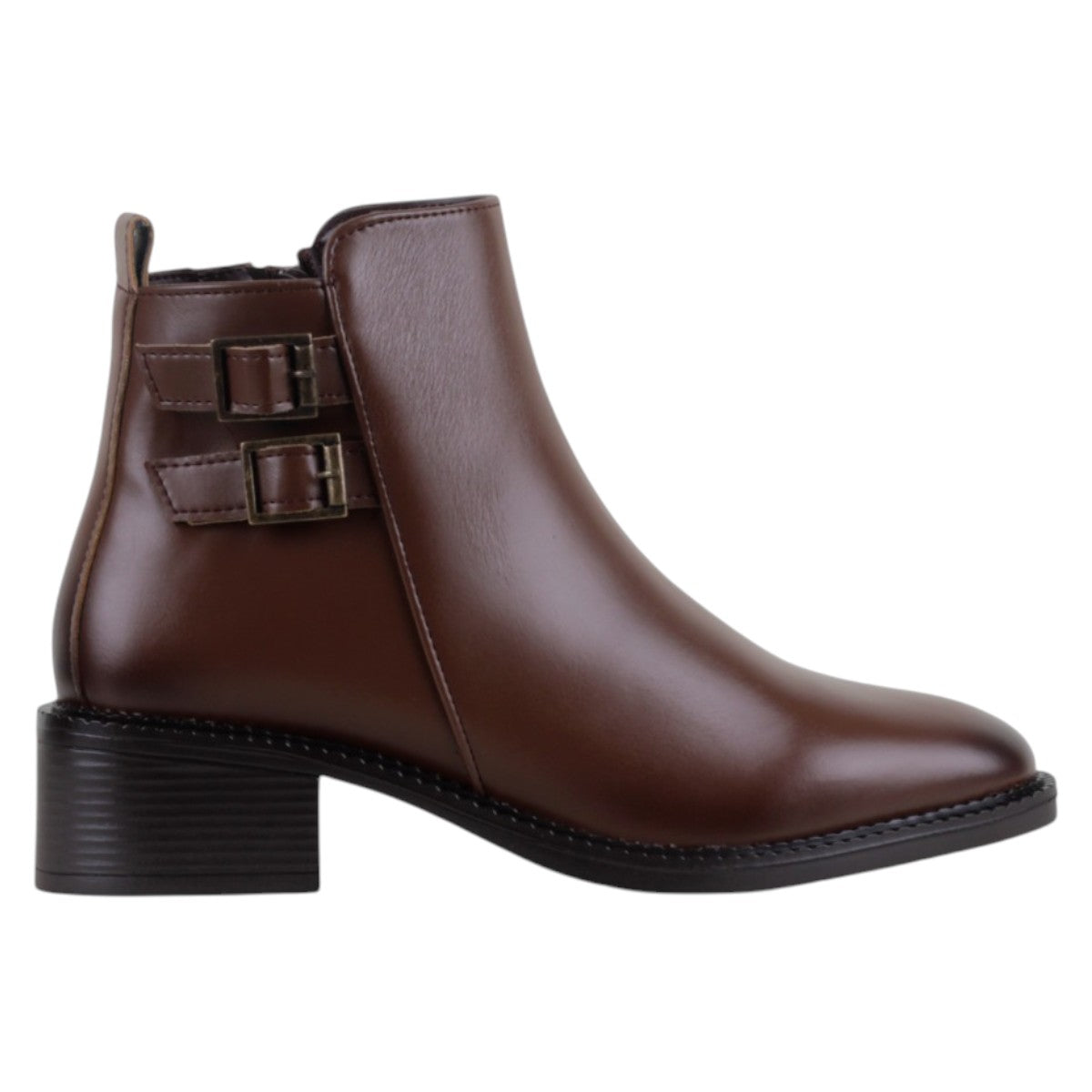 Foto 2 | Botas Casuales Exterior Piel Vegana Color Café Para Mujer De Rbcollection