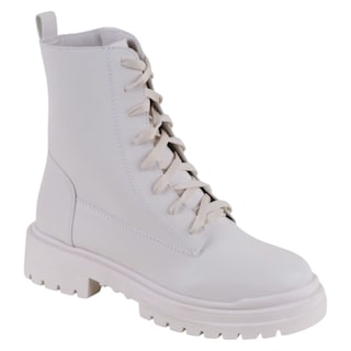 Foto 1 | Botas Casuales Exterior Piel Vegana Color Blanco Para Mujer De Rbcollection