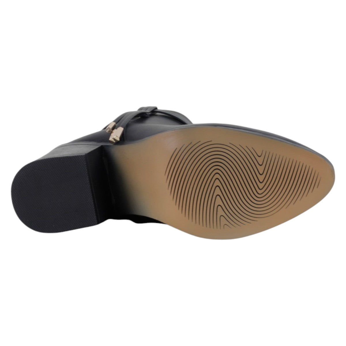Foto 5 pulgar | Botín Con Tacón Exterior Piel Vegana Color Negro Para Mujer De Rbcollection