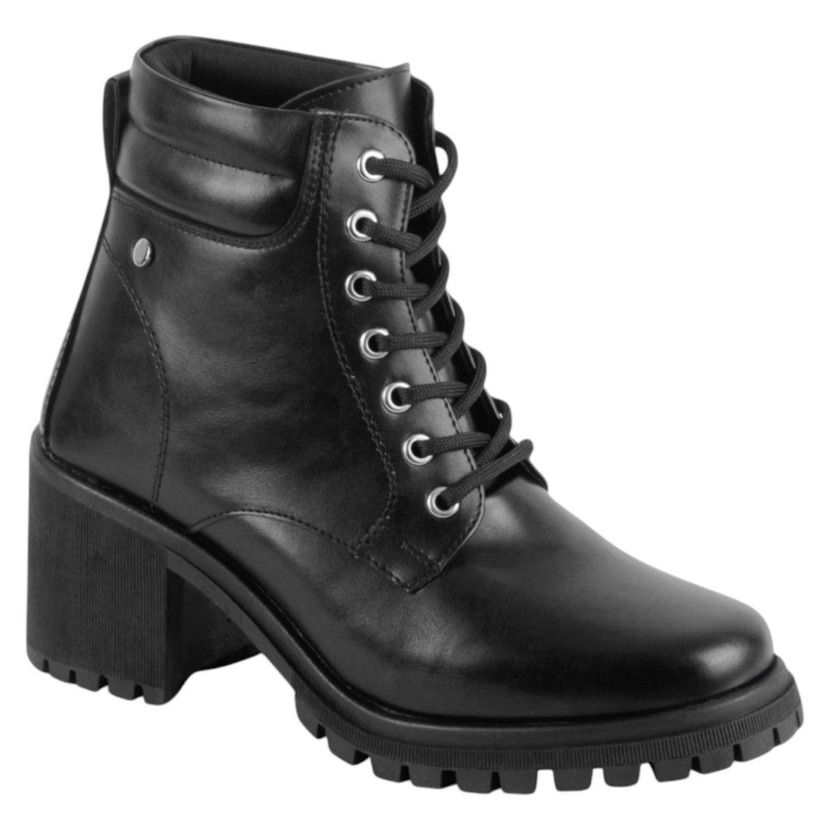 Foto 1 | Botín Con Tacón Exterior Piel Vegana Color Negro Para Mujer De Rbcollection