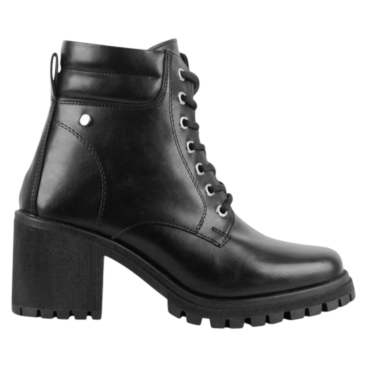 Foto 2 | Botín Con Tacón Exterior Piel Vegana Color Negro Para Mujer De Rbcollection
