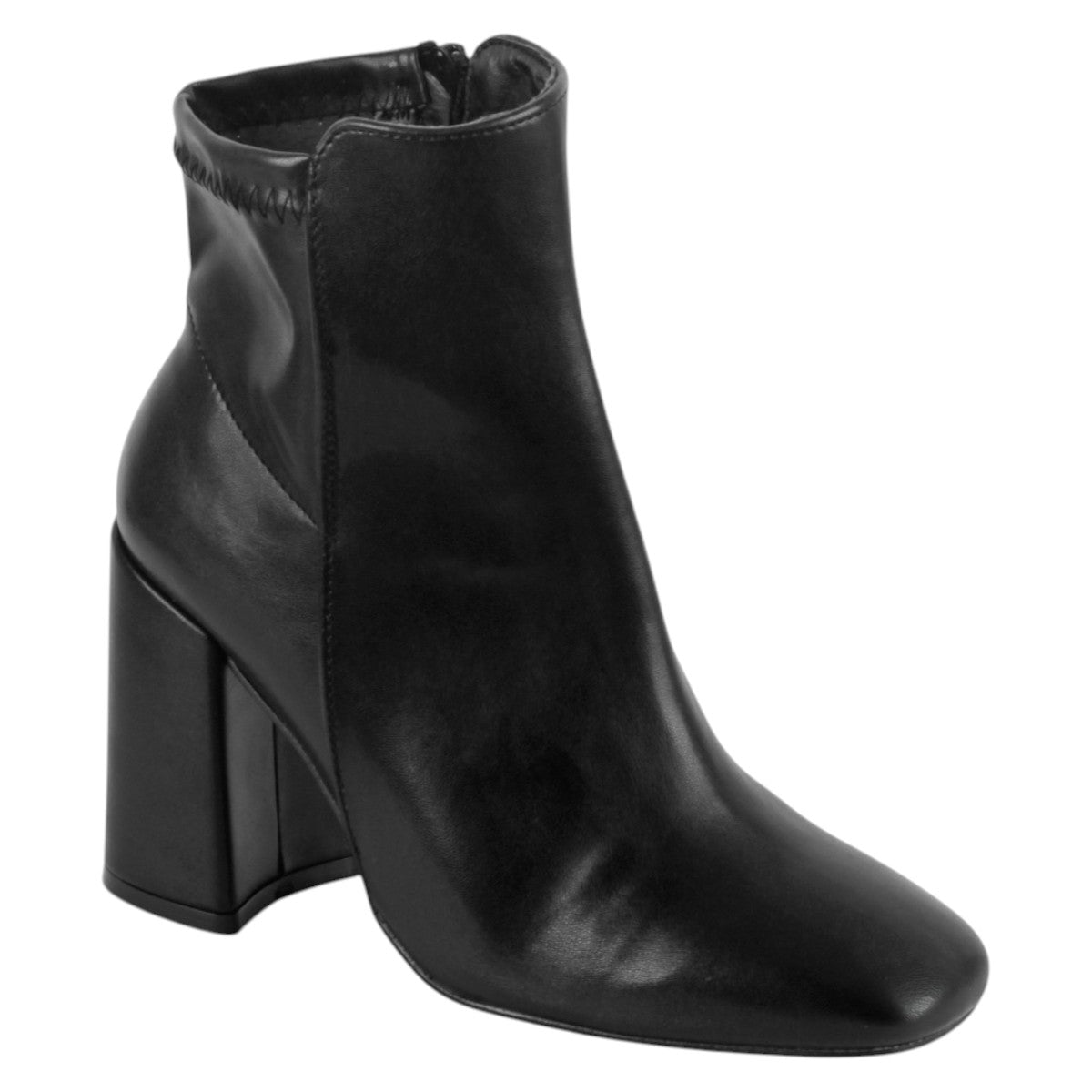 Foto 2 pulgar | Botín Con Tacón Exterior Piel Vegana Color Negro Para Mujer De Rbcollection