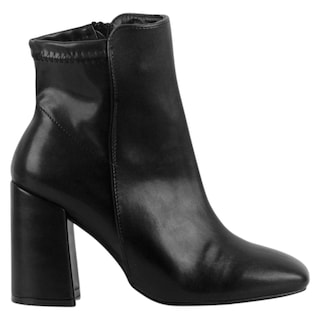 Foto 2 | Botín Con Tacón Exterior Piel Vegana Color Negro Para Mujer De Rbcollection