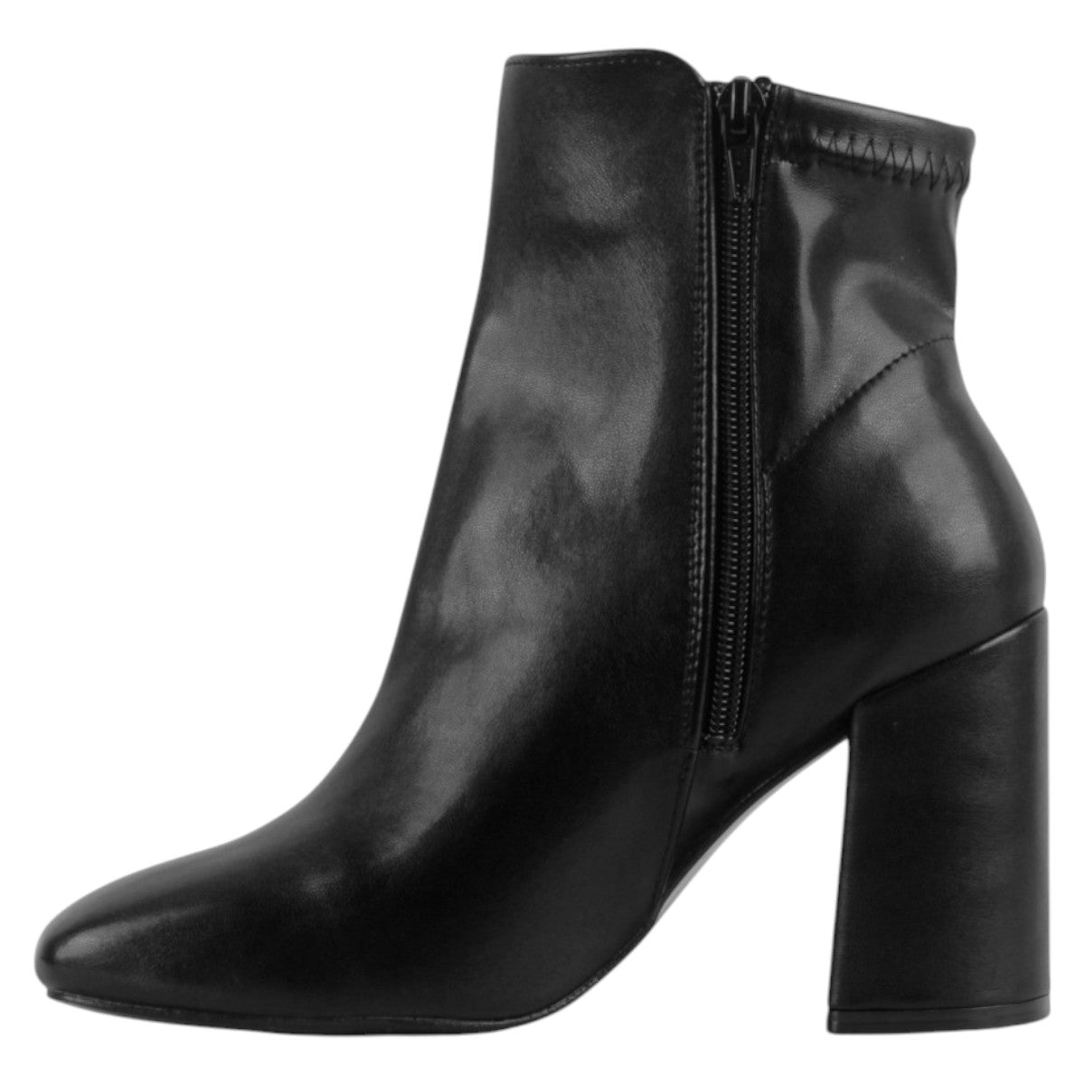Foto 4 pulgar | Botín Con Tacón Exterior Piel Vegana Color Negro Para Mujer De Rbcollection