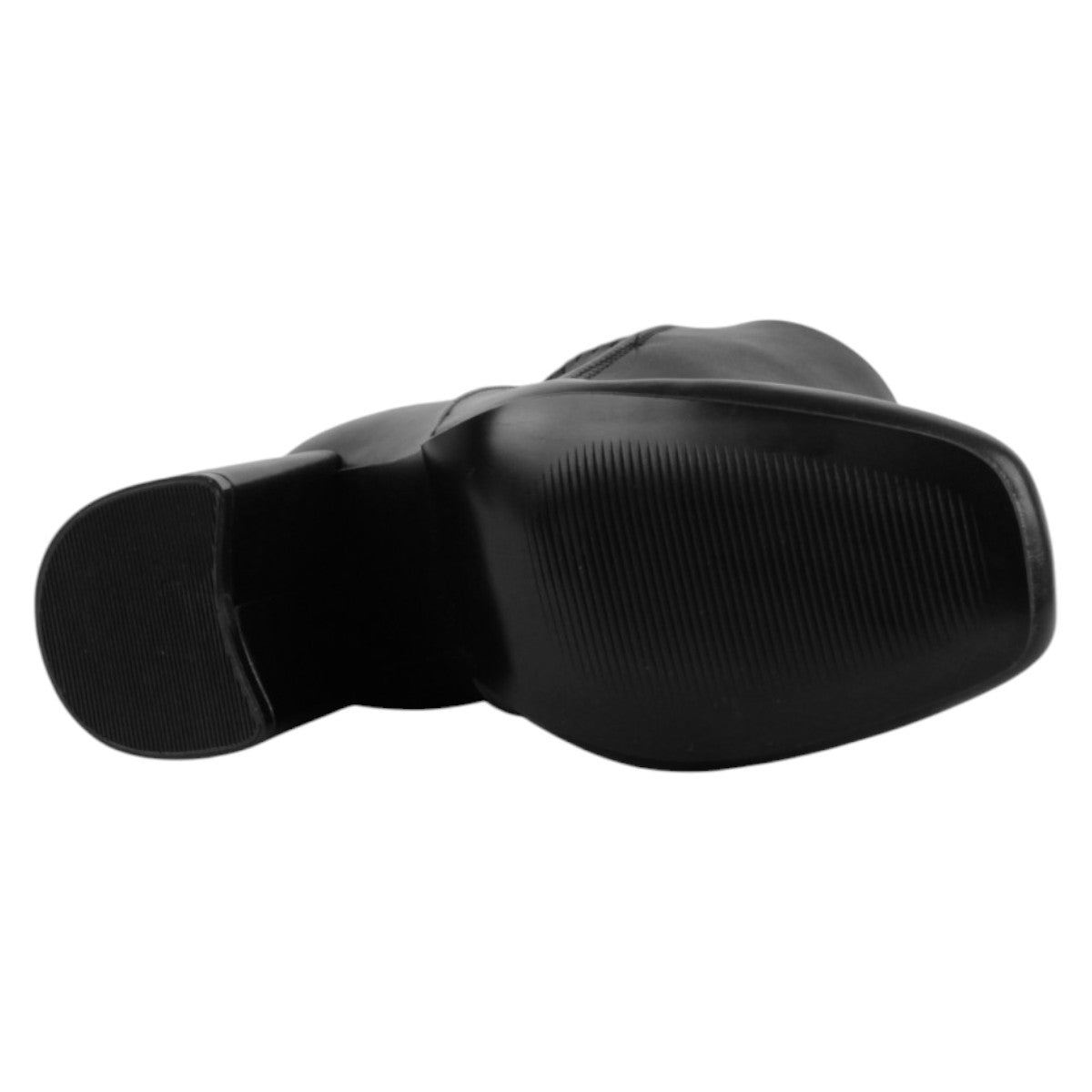Foto 5 pulgar | Botín Con Tacón Exterior Piel Vegana Color Negro Para Mujer De Rbcollection