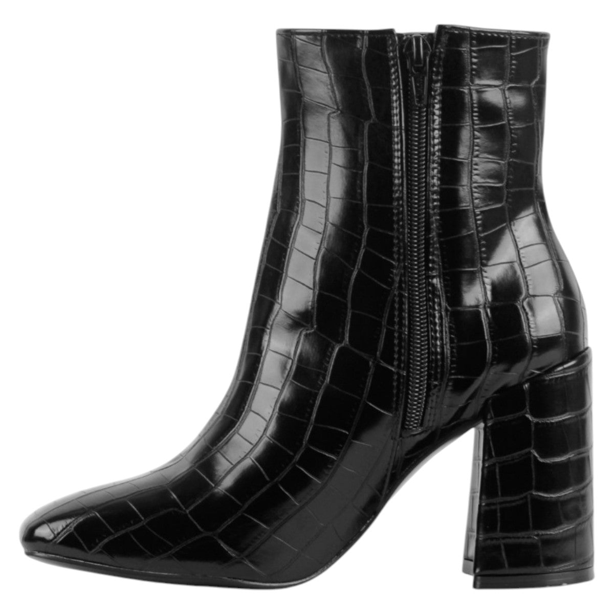Foto 3 | Botín Con Tacón Exterior Piel Vegana Color Negro Para Mujer De Rbcollection