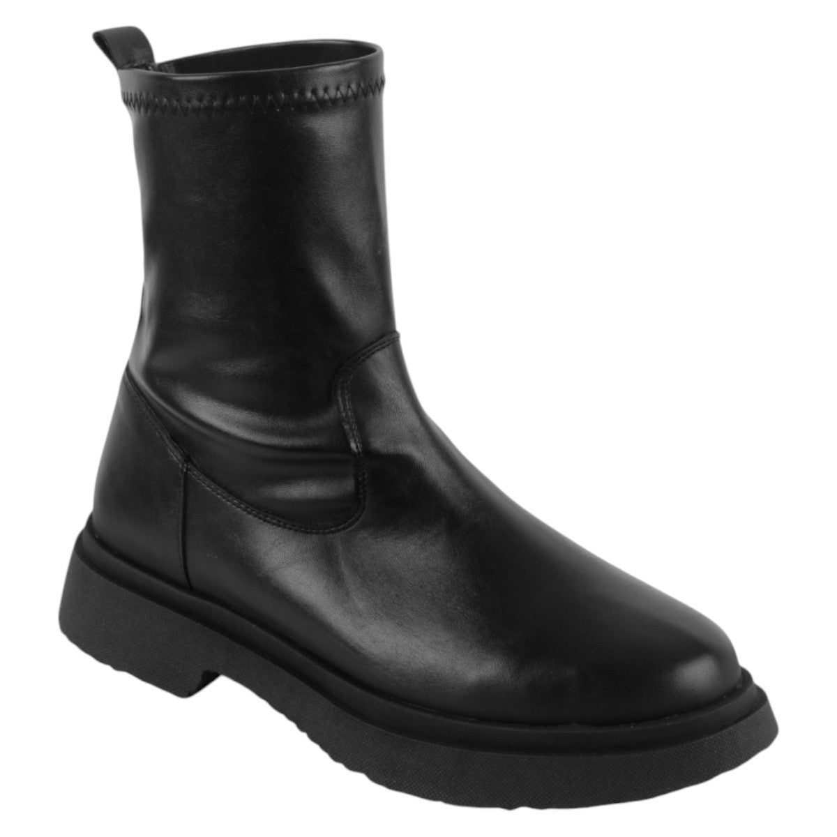 Foto 1 | Botas Casuales Exterior Piel Vegana Color Negro Para Mujer De Rbcollection