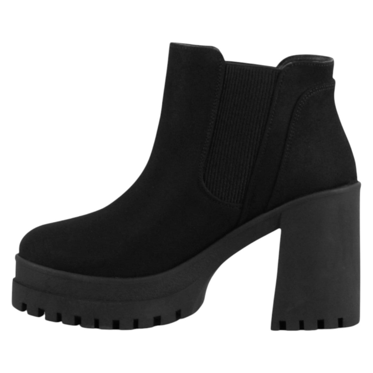 Foto 4 pulgar | Botín Con Tacón Exterior Gamuza Color Negro Para Mujer De Rbcollection