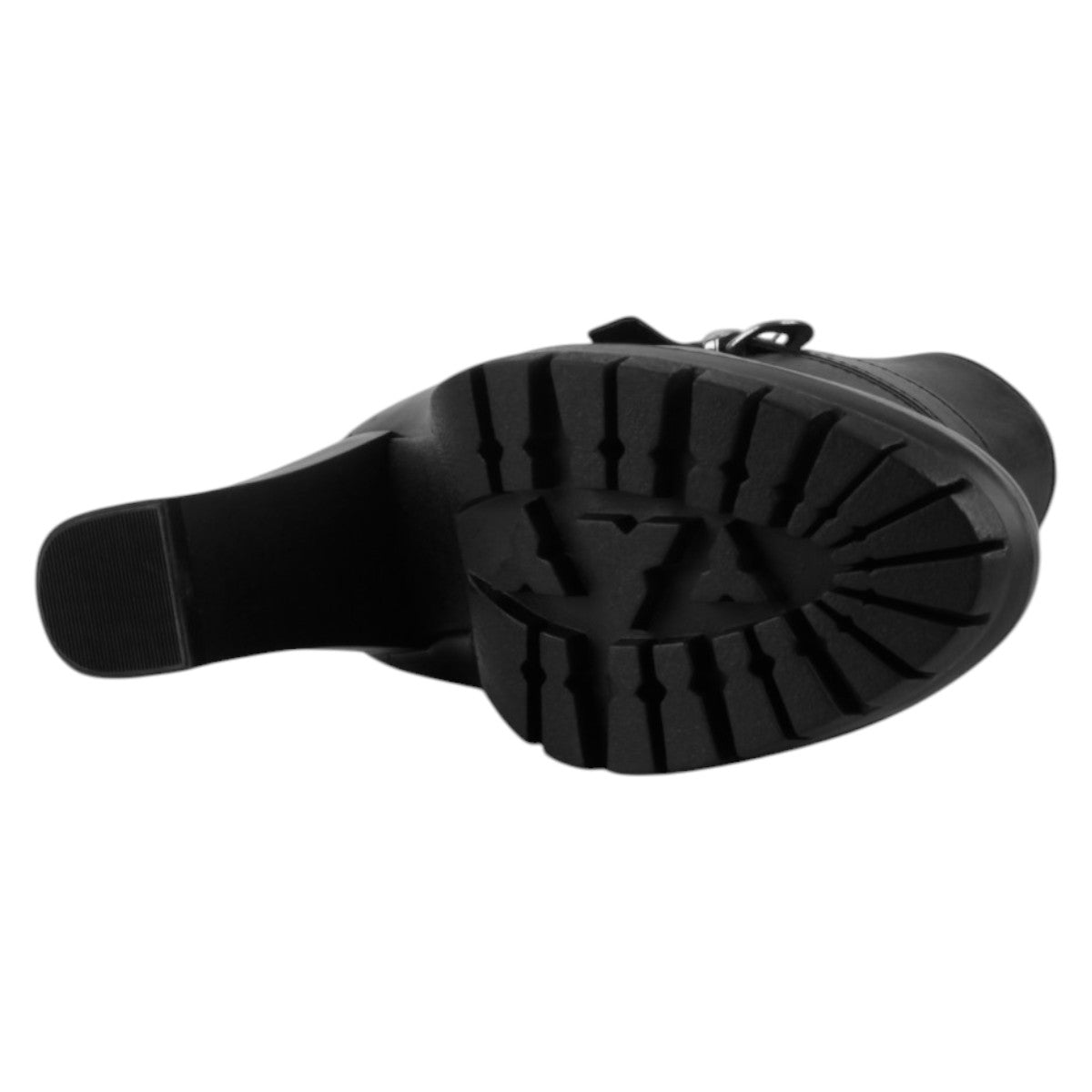 Foto 5 pulgar | Botín Con Tacón Exterior Piel Vegana Color Negro Para Mujer De Rbcollection