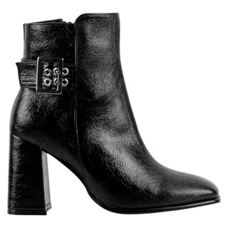 Foto 2 | Botín Con Tacón Exterior Piel Vegana Color Negro Para Mujer De Rbcollection