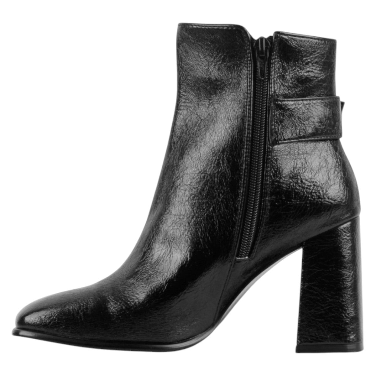 Foto 4 pulgar | Botín Con Tacón Exterior Piel Vegana Color Negro Para Mujer De Rbcollection