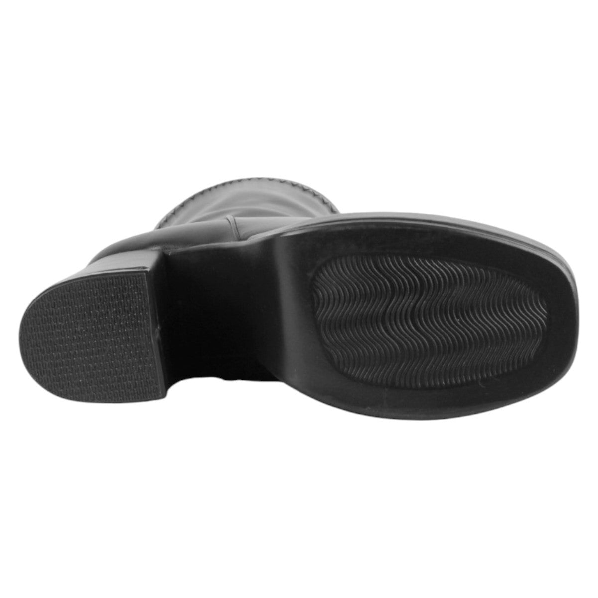 Foto 5 pulgar | Botín Con Tacón Exterior Piel Vegana Color Negro Para Mujer De Rbcollection