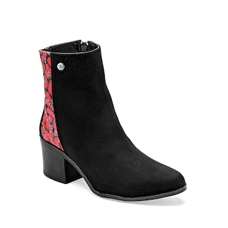 Foto 1 | Mora Tierra Botín Para Mujer Negro Rojo