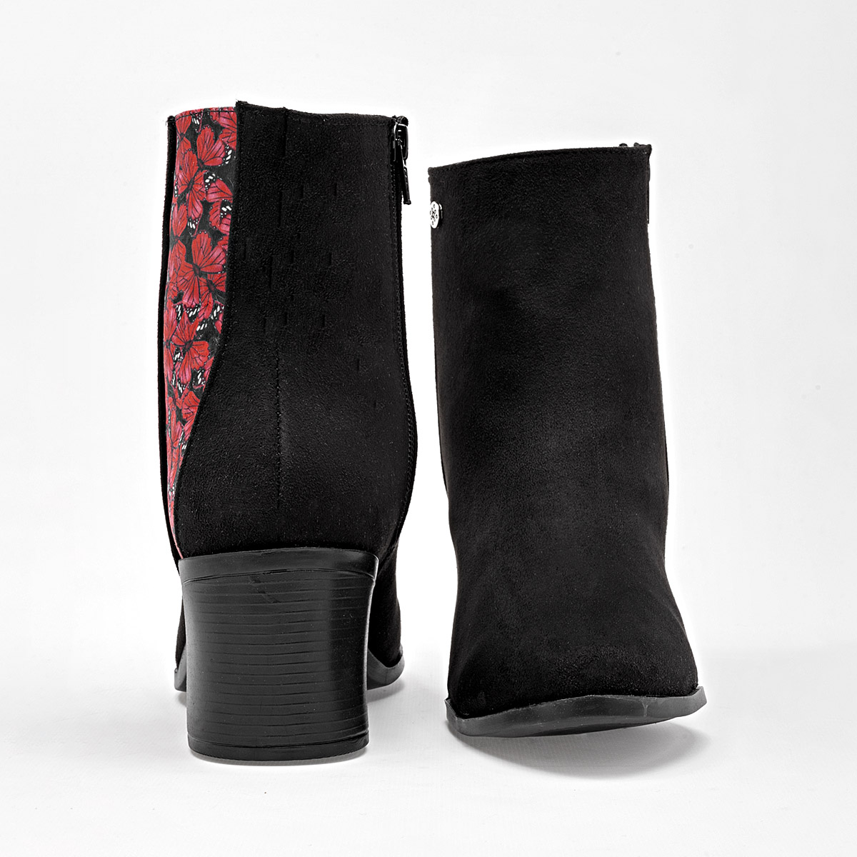 Foto 4 pulgar | Mora Tierra Botín Para Mujer Negro Rojo