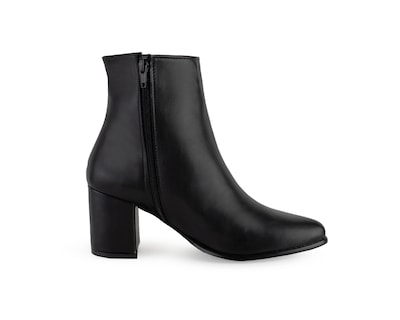 Foto 3 | Bota Color Negro Cierre Material Sintetico