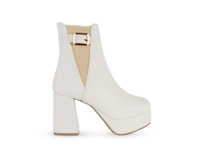 Foto 2 | Bota Color Beige Resorte Material Sintético