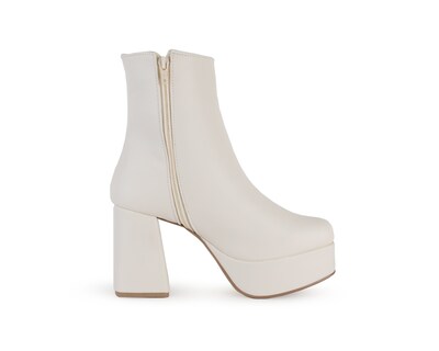Foto 3 | Bota Color Beige Resorte Material Sintético