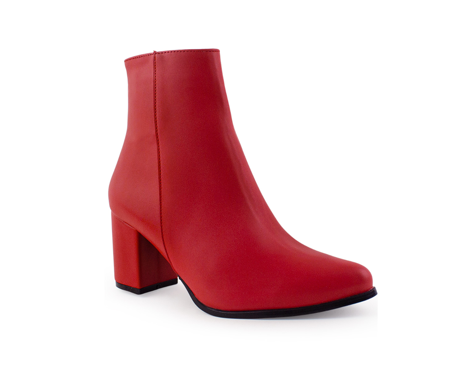 Foto 1 | Bota Color Rojo Cierre Material Sintetico