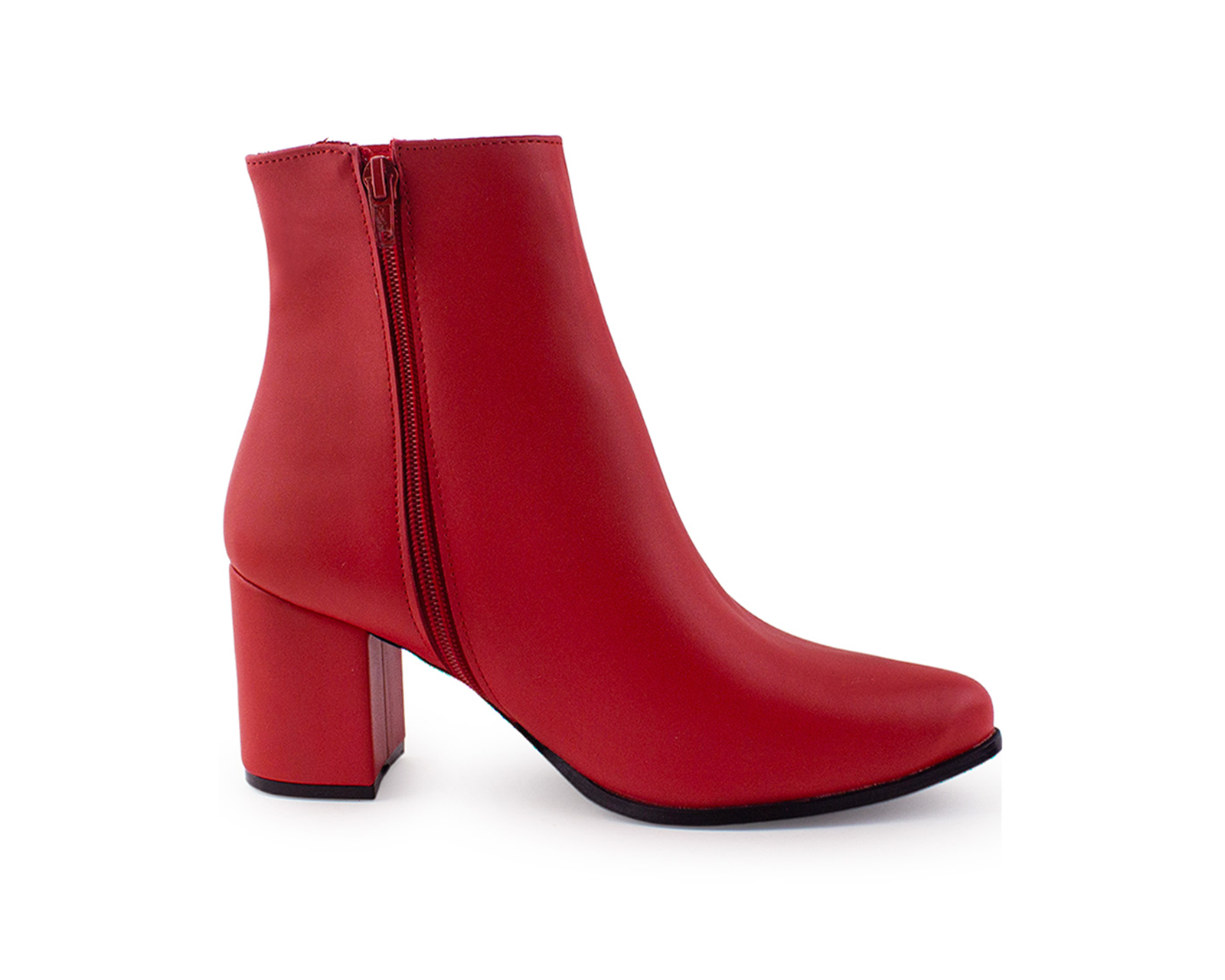 Foto 3 | Bota Color Rojo Cierre Material Sintetico