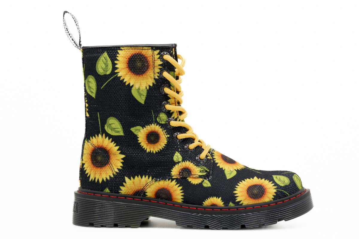 Botas Offlander Diseño Girasol color Negro para Mujer