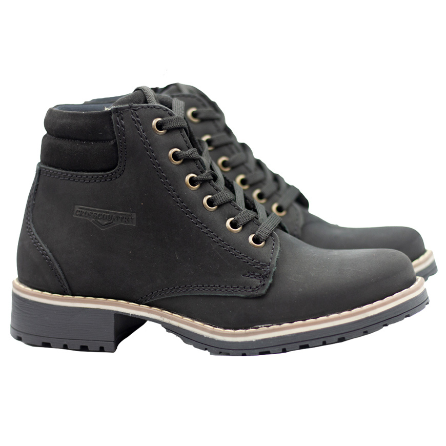 Bota Crosscountry 7396 Nobuck color Negro para Dama