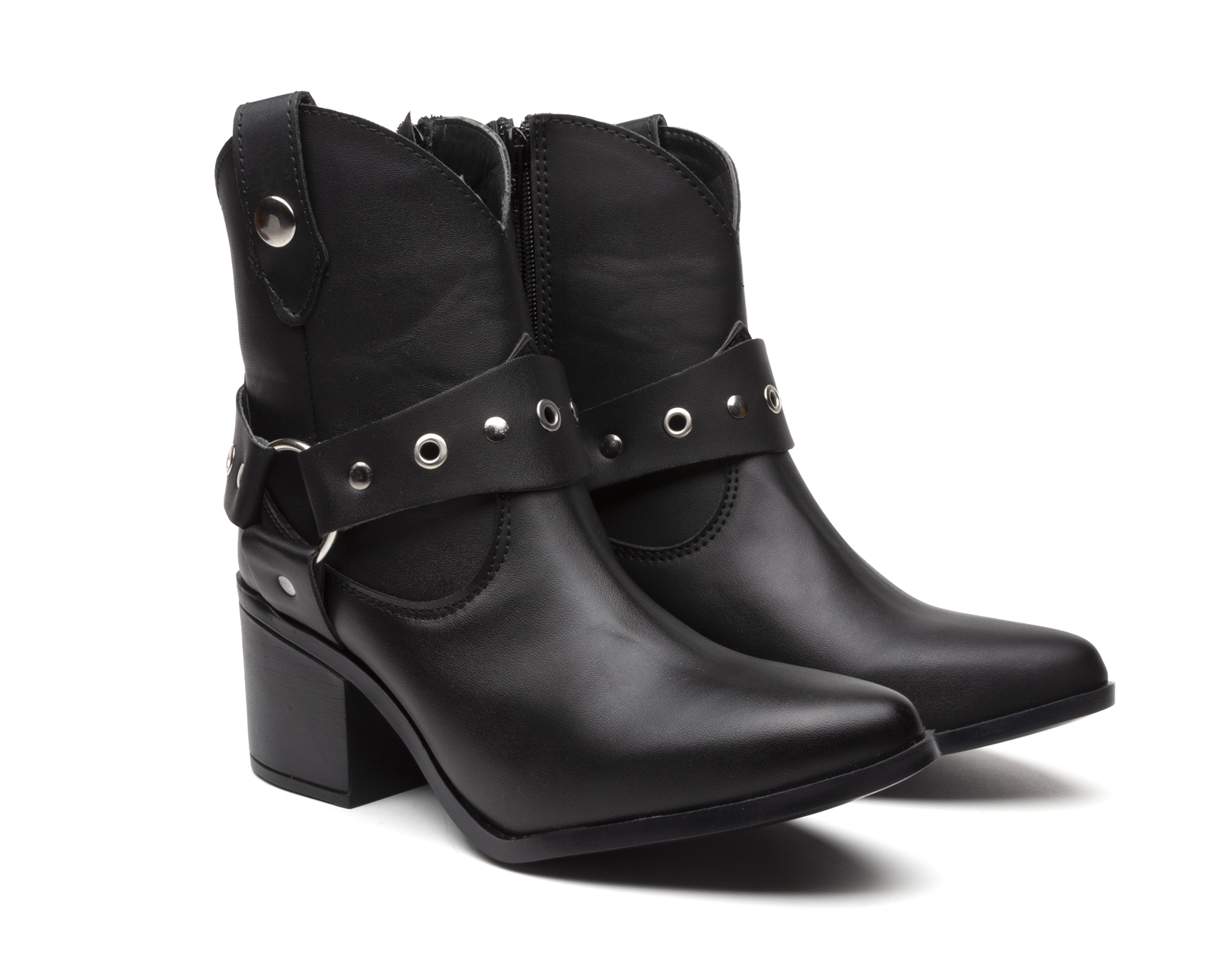 Bota Zenda Shoes Estilo Vaquero color Negro para Mujer