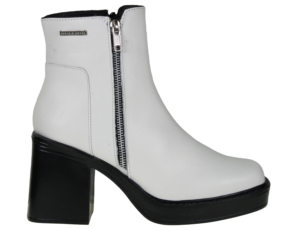 Foto 2 | Botas de Piel Claudio Rocco CR22652 color Blanco para Mujer