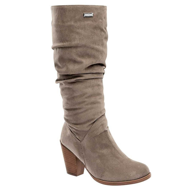 Botas Altas Exterior Gamuza Sintética RBCOLLECTION Color Beige De Moramora