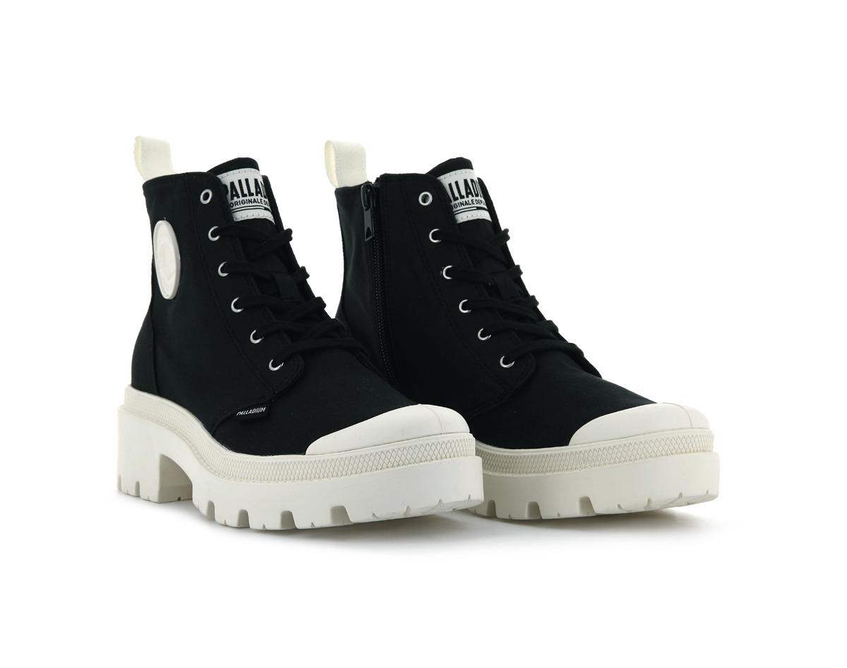 Foto 6 pulgar | Bota Palladium Pallabase Twill Negro para Dama