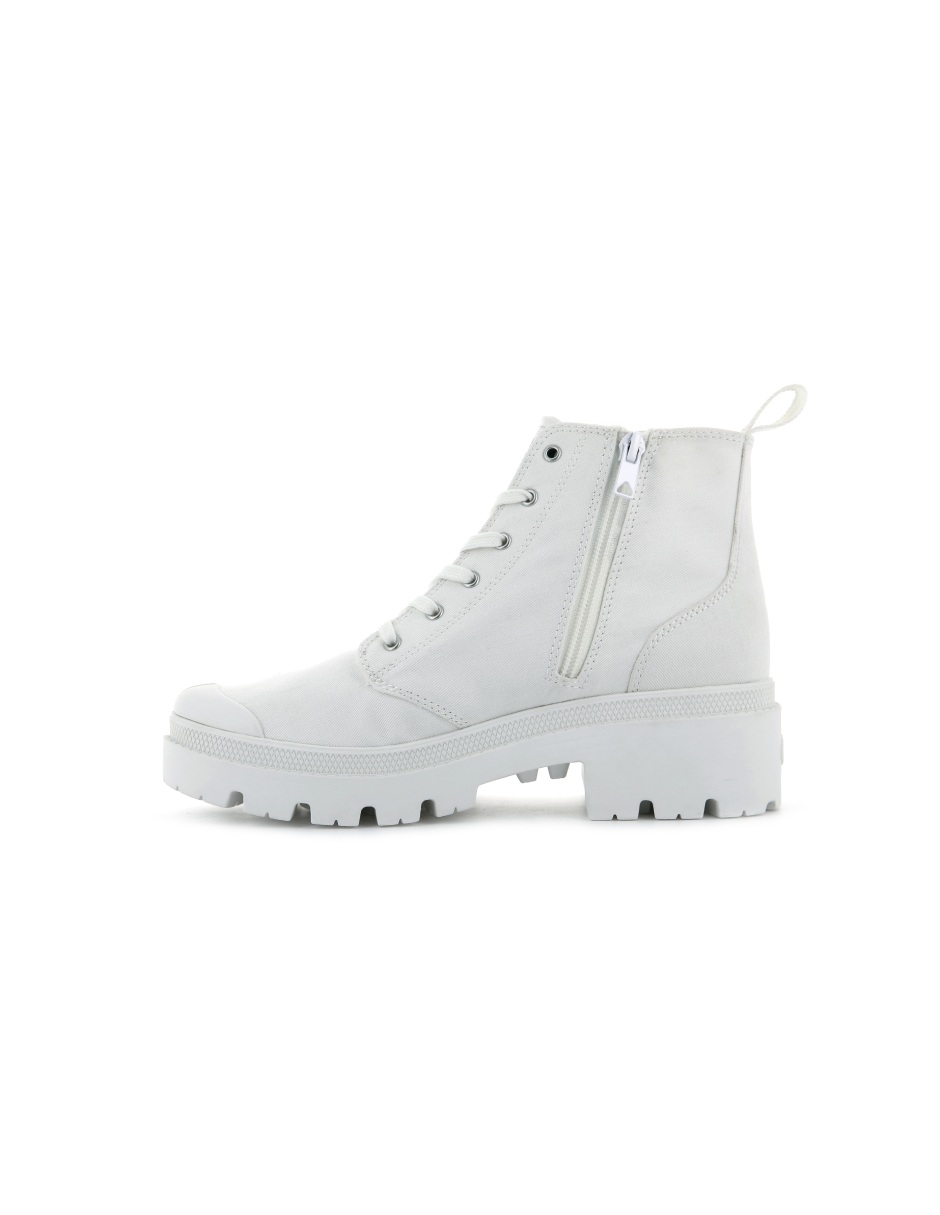 Foto 4 pulgar | Bota Palladium Pallabase Twill Blanco para Dama