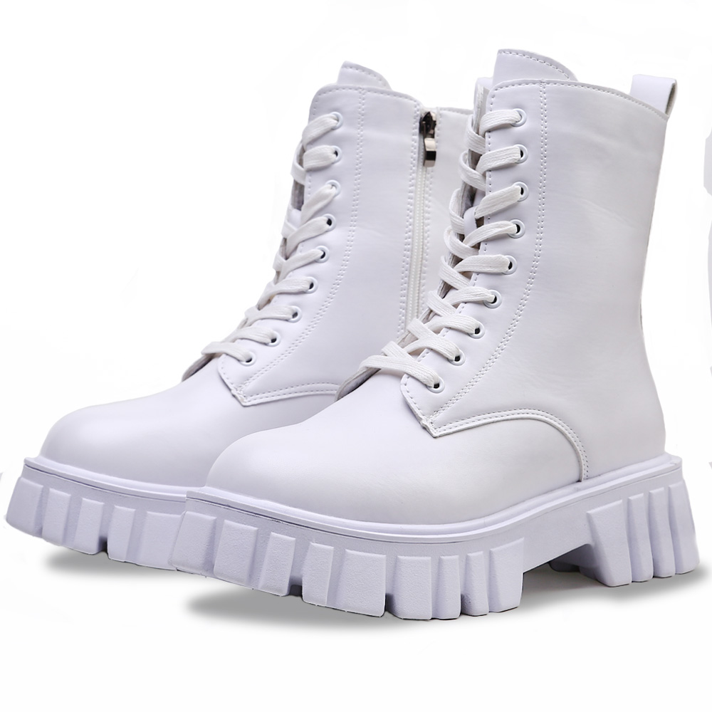 Foto 2 pulgar | Botas Shendy Vendy Bilbao color Blanco Tipo Piel Casual para Mujer