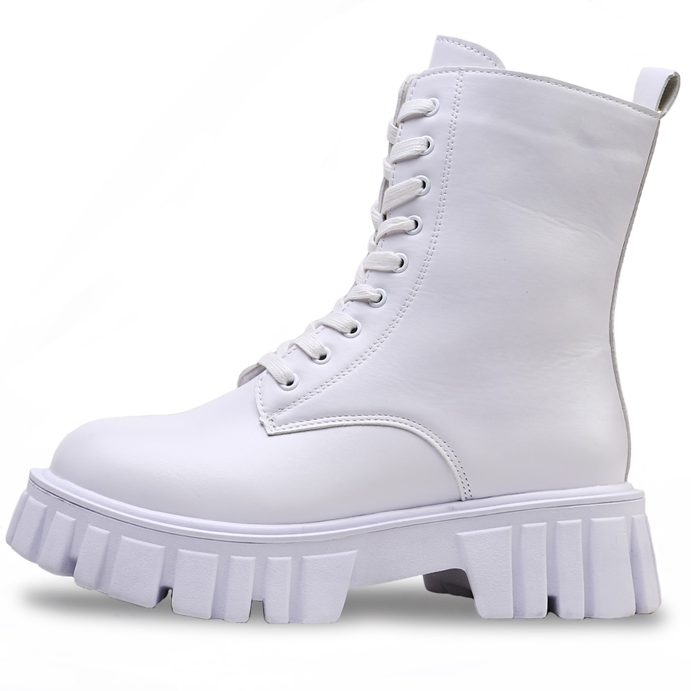 Foto 4 pulgar | Botas Shendy Vendy Bilbao color Blanco Tipo Piel Casual para Mujer