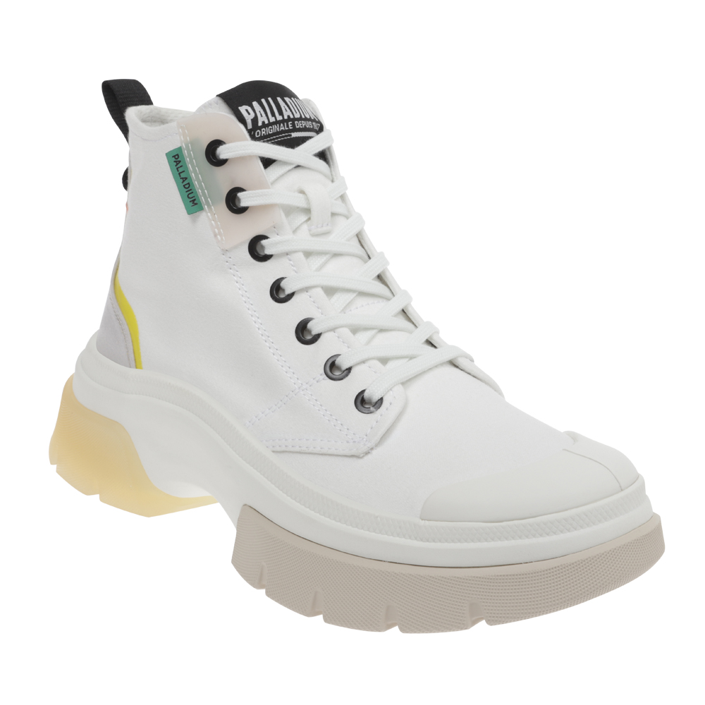 Bota Palladium Pallawave Mid Metro color Blanco