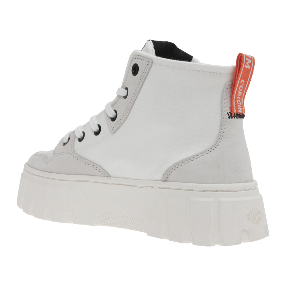 Foto 4 pulgar | Bota Palladium Pallatower Hi color Blanco para Mujer