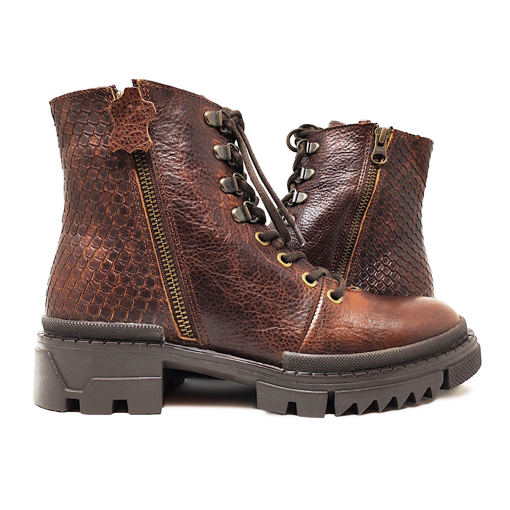 Foto 1 | Botín de Piel Dasalo DCAMM27502 color Marrón Estilo Combat Boot para Mujer