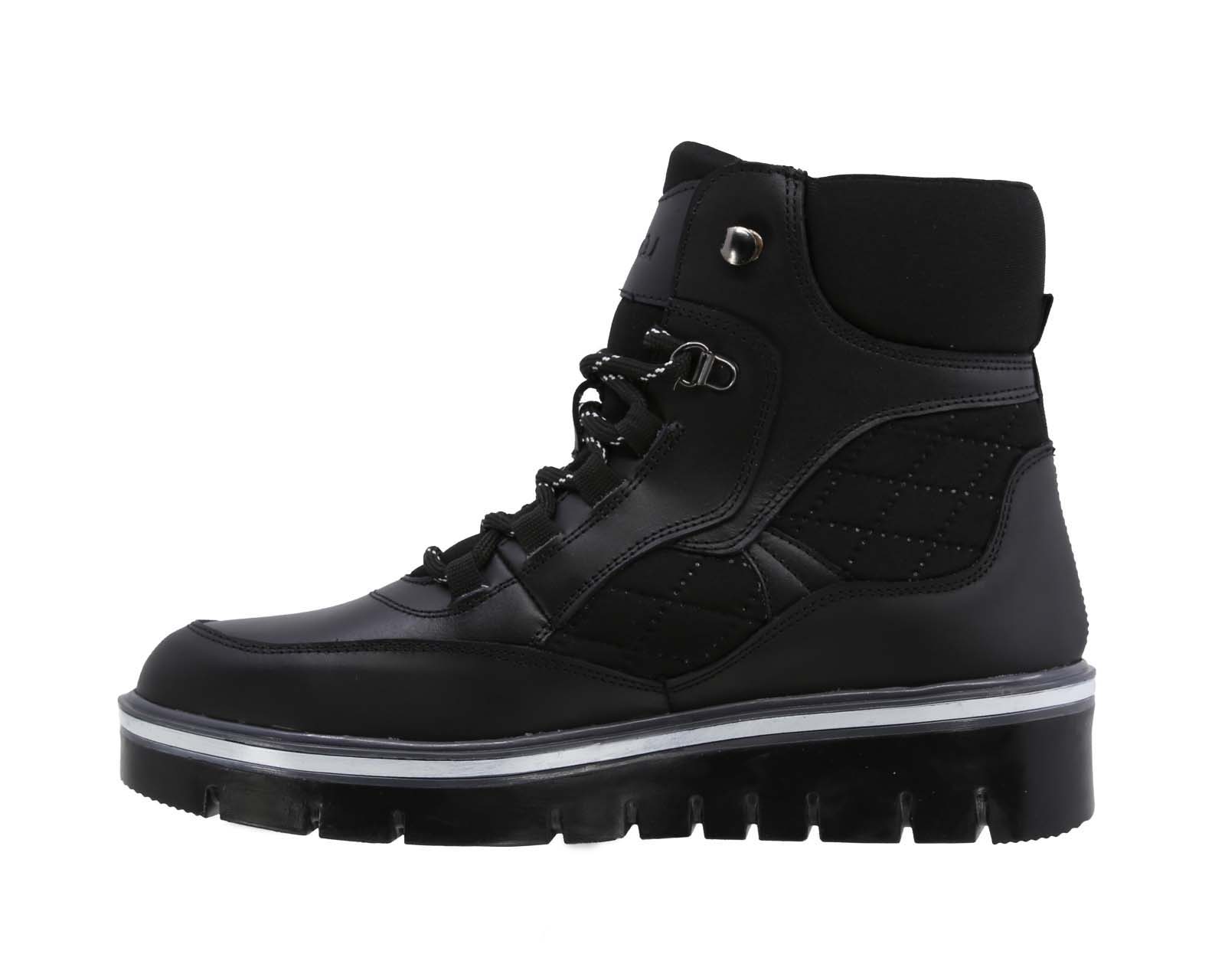 Foto 5 pulgar | Botas Urbanas Triples Flow De Piel color Negro para Mujer