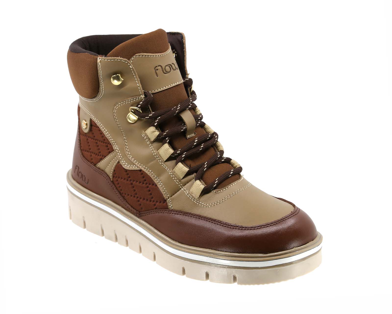 Bota Urbana de Piel Triples Flow Muriel 37080 Marrón