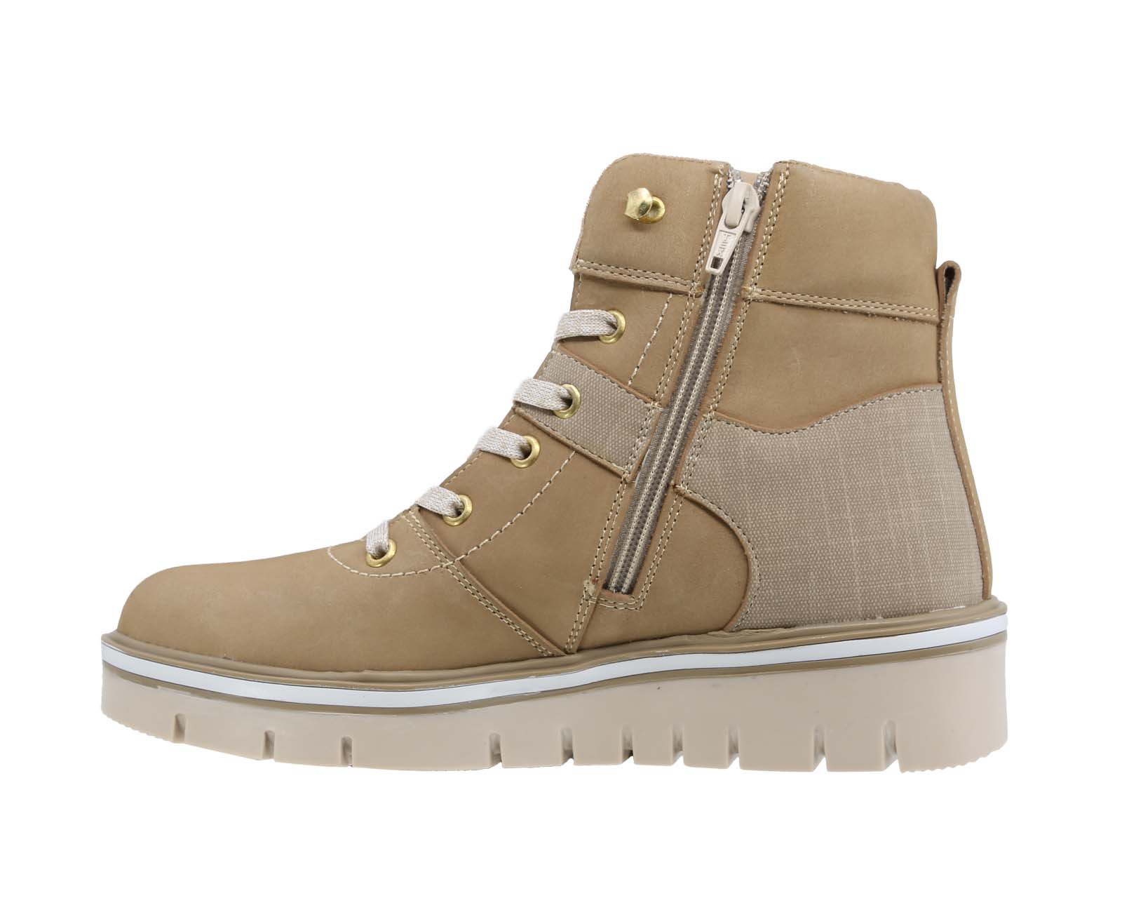 Foto 5 pulgar | Bota Casual Triples Flow de Piel Muriel 37081 Beige