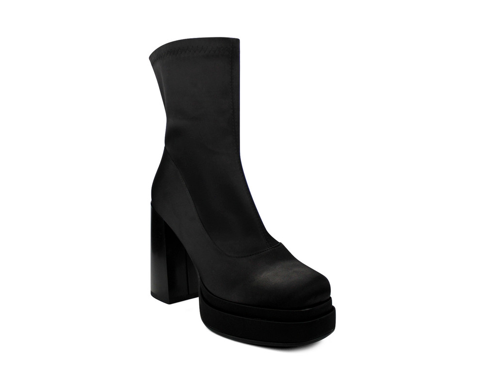 Botín Lob Footwear 59403530 Satín Negro para Dama