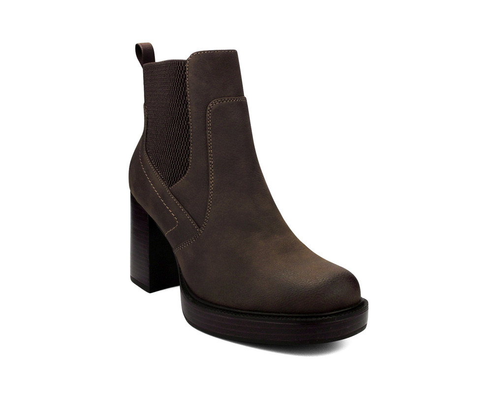 Foto 2 pulgar | Botín para Dama Lob Footwear Pu Café 57703560