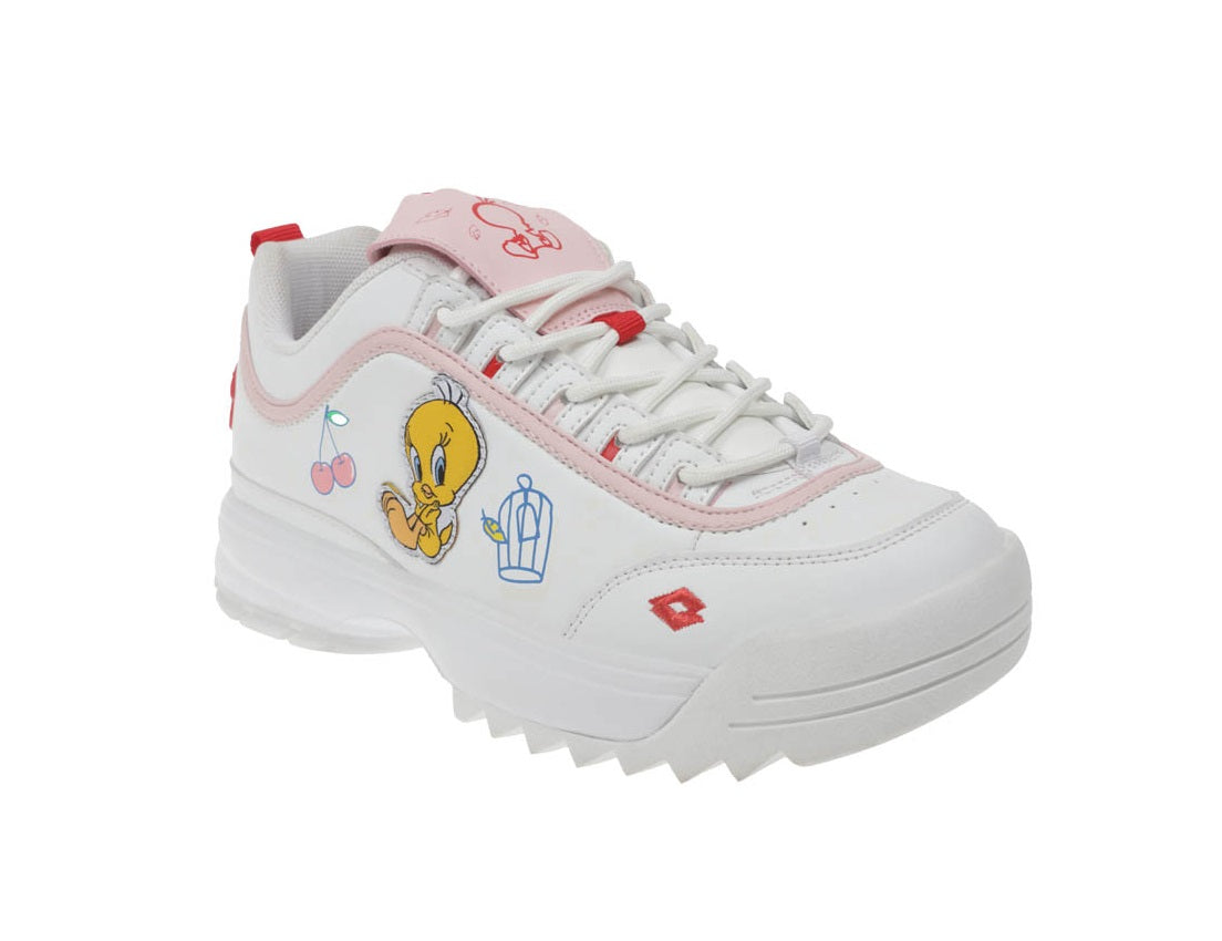 Foto 2 pulgar | Tenis Lotto 9h474187 Wicked color Blanco con Rosa Casual