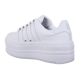 Foto 3 | Tenis para Mujer K-swiss Calssic Plataform Blanco